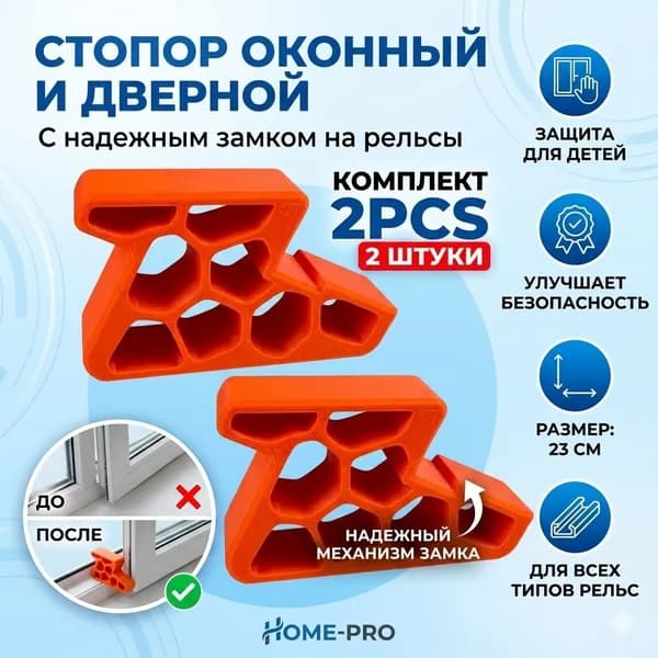 Ограничитель открывания окна и балконной двери со стопором