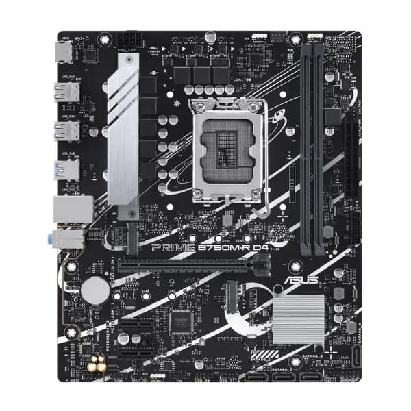 Материнская плата Asus PRIME B760M-R D4 Soc-1700 Intel B760 2xDDR4 mATX AC 97 8ch(7.1) 2.5Gg RAID+HD