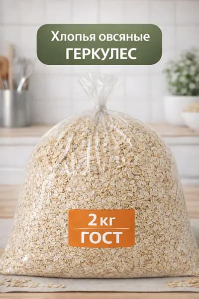 Хлопья овсяные Геркулес 2кг