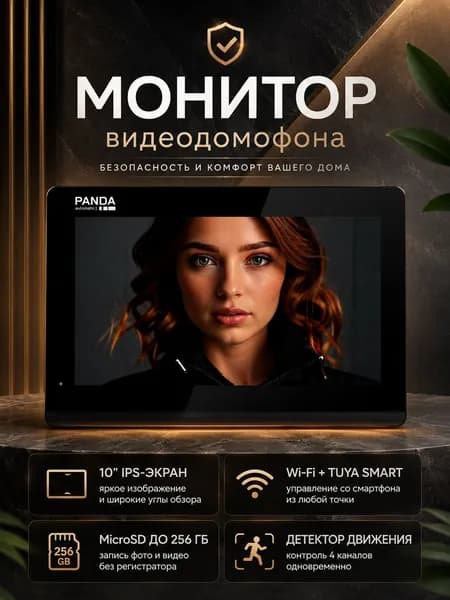 iCall-10SDWF 1080P Black ver.2 Монитор видеодомофона с Wi-Fi