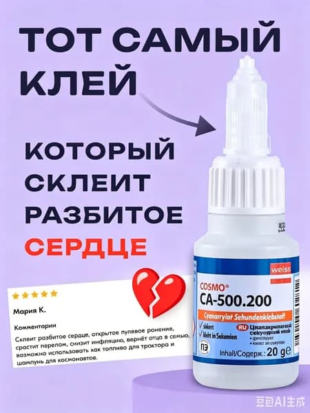 Клей строительный 20 мл, 1 шт.