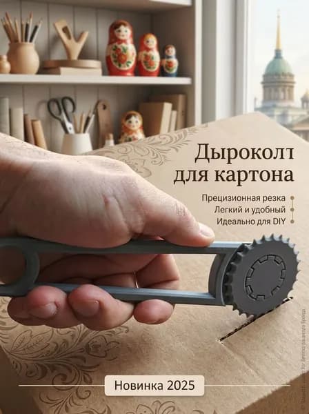 Дырокол для картона, 16x4.6x0.7 см, пластик