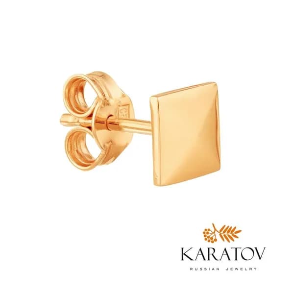 Моносерьга золото 375 пробы, одиночная серьга, KARATOV