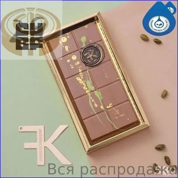 Премиальный шоколад FrenchKiss 60 г с фисташковой пастой и карамелью Дубая