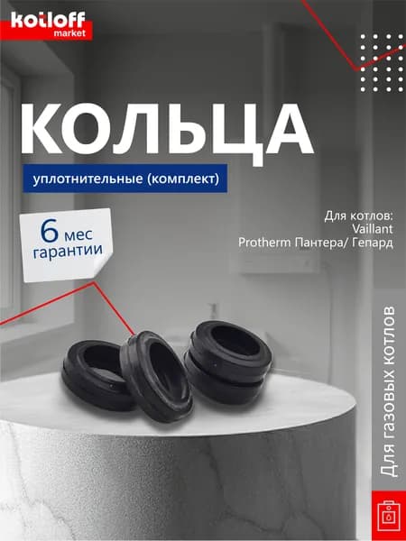 Комплект уплотнительных колец пластинчатого теплообменника ГВС для котлов Vaillant Protherm Пантера Гепард 4шт 178969 0020014166