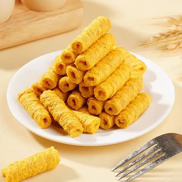 Хрустящие вафельные трубочки со вкусом дуриана классический десерт