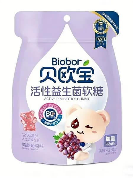 Мармелад жевательный Biobor с лактобактериями и виноградом, 45+7г