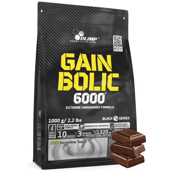 Гейнер для набора массы Olimp Gain Bolic 6000 - 1000 грамм, шоколад