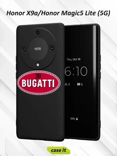 Чехол на Honor X9a Honor Magic 5 Lite 5G Логотип Бугатти
