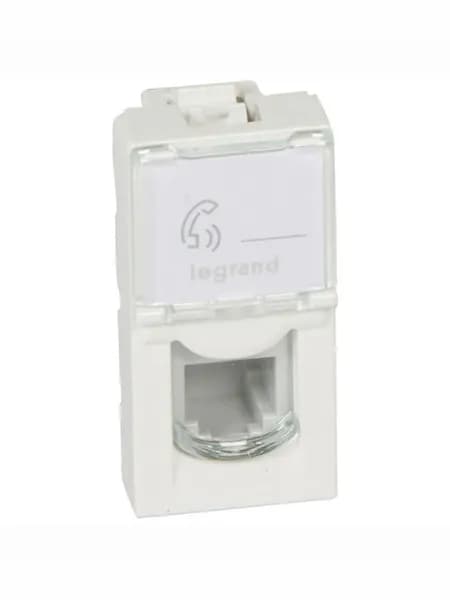078730 Розетка телефонная RJ11 Legrand Mosaic кат.5е UTP 1 модуль (1 шт)