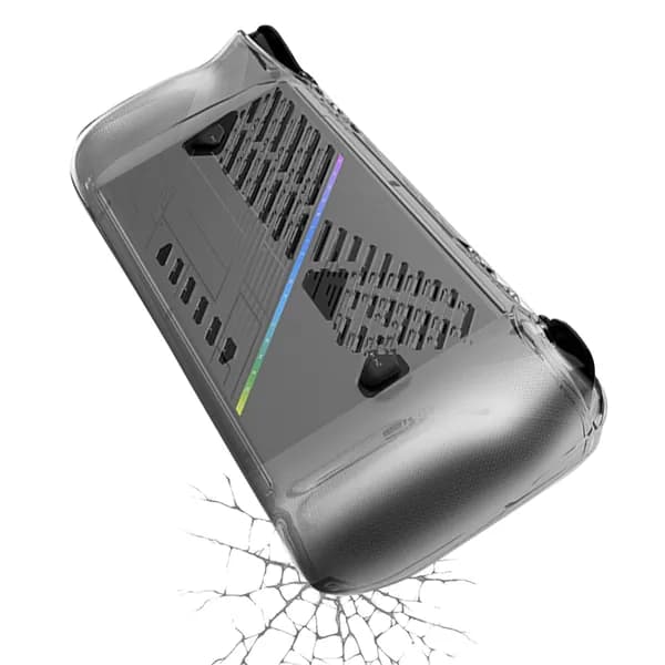 Чехол для игровой консоли ASUS ROG Ally X из ТПУ, прозрачный, с антискользящим покрытием и текстурой для охлаждения