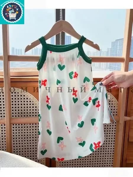 Детская ночная сорочка из искусственного шелка, рост 130 см