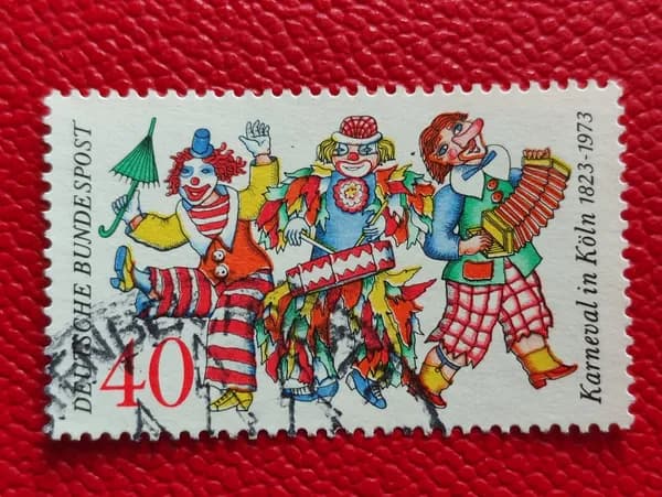 Марки Германия 1972. Серия: "150-летие Кельнского карнавала". Гашение - См. фото. Редкость