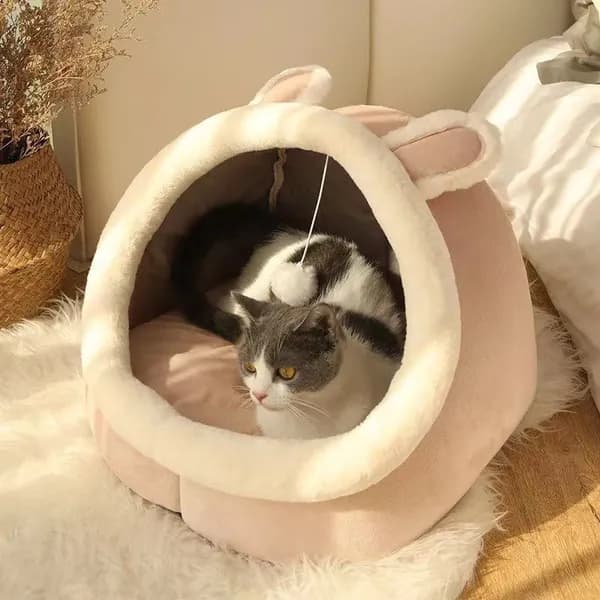 Домик для собаки и кошки, будка для животных мелких пород, дом лежанка для собак и кошек
