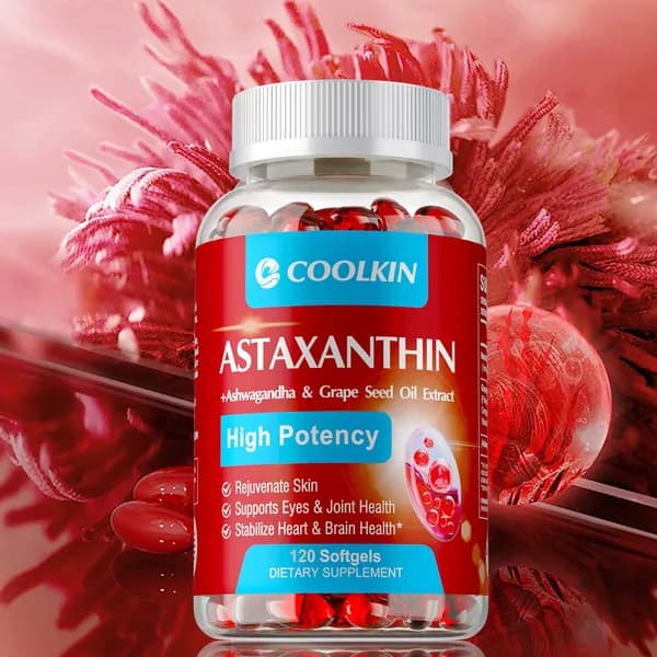 Капсулы для ухода за кожей Coolkin - содержат астаксантин и Haematococcus pluvialis - антиоксидант, защищают кожу