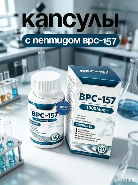 Капсулы с пептидом BPC-157, новым защитным соединением без ГМО, безглютеновой добавкой для восстановления мышц и тренировок, 60 капсул