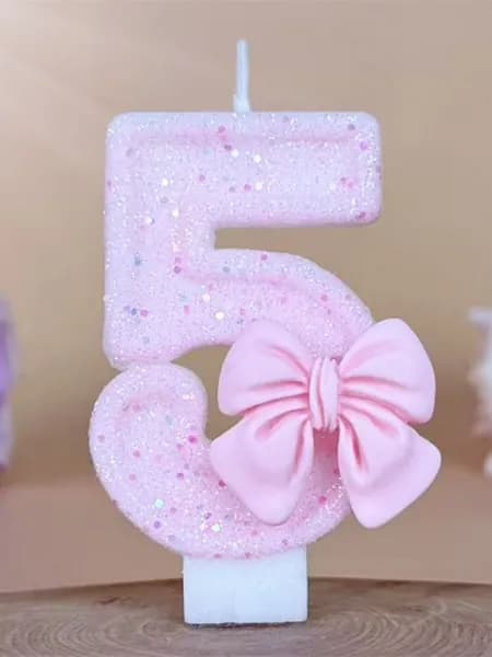 Свечи для торта цифра 0, цифра 1 "5", 7.5 см х 4 см, 1 шт