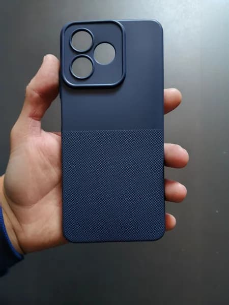 Чехол пупырчатый на Realme Realme C51 / C53 / Realme Note 50 матовый синий