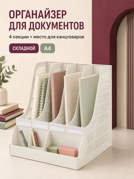 Складной органайзер для документов многофункциональная подставка для бумаг и книг