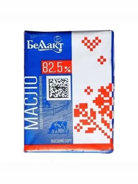 Сладкосливочное масло несолёное Беллакт 82,5% БМЗЖ 180 г