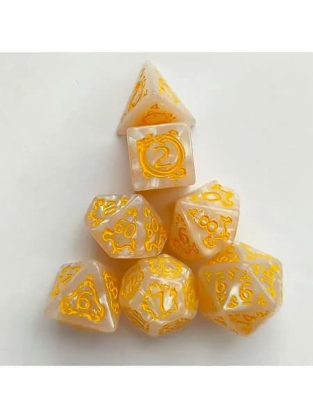 Набор кубиков для настольной игры с рисунком дракона из 7 предметов