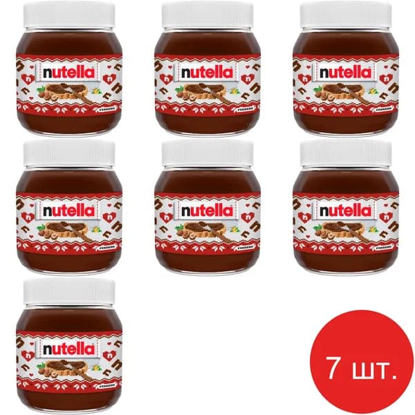 Паста Nutella с добавлением какао ореховая 350г * 7шт.