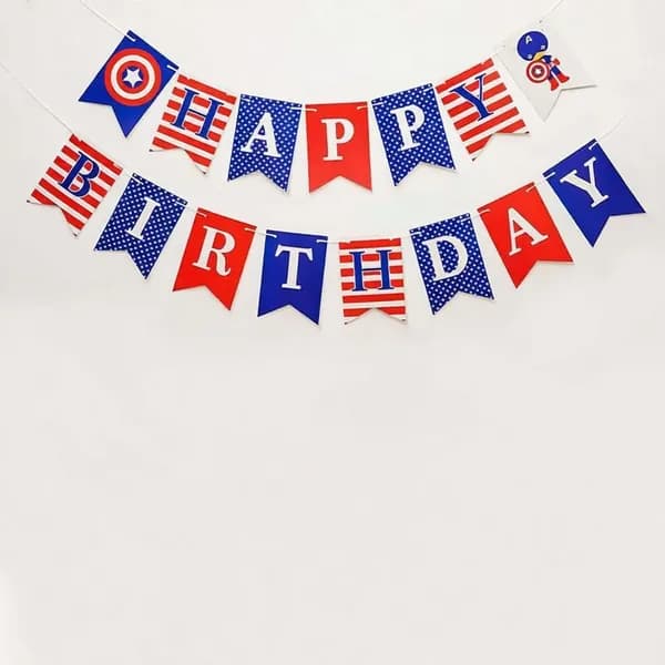 Праздничная гирлянда на день рождения с надписью Happy Birthday, мультяшный баннер с хвостиками для украшения детской комнаты и вечеринки