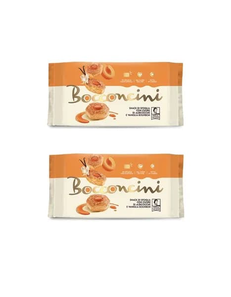 Пончики Vicenzi Bocconcini слоеные с абрикосово-ванильной начинкой, 90 гр х 2 шт