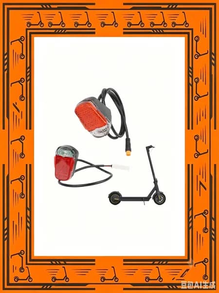 MAXG30 задний фонарь ABS, светоотраж., красно-белый, 51*30*36мм, 27г, легкий монтаж