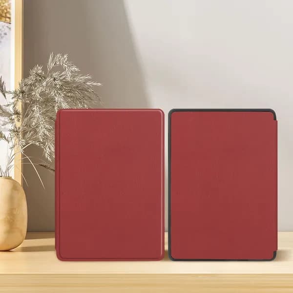 Чехол для Kindle Paperwhite 12 и Colorsoft Signature Edition 2024, бархатный, магнитный, винный