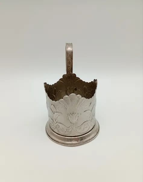 Подстаканник "Лилия". Мельхиор. СССР. 1956-1974 гг.