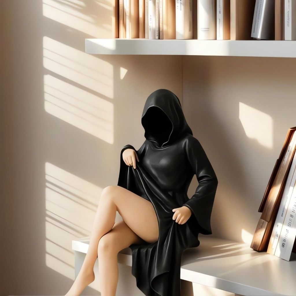 Фигурка женщины из PVC декоративная скульптура для стильного интерьера, 12*6CM