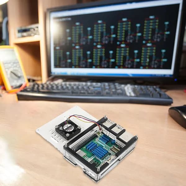 Компьютерный корпус Акриловый корпус для Raspberry Pi 5, черный (WF1OZ1AH8NO7EE3SL9VA4.02-1HZ1TV2UJO)