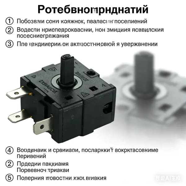 Переключатель электрический, универсальный тип D, 3-контактный, для коммутации цепей
