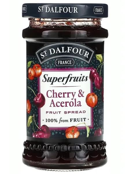 Джем St.Dalfour БЕЗ САХАРА вишневый с ацеролой Superfruits t.Dalfour170 г