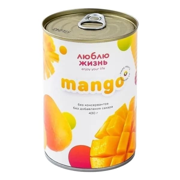 Манго Люблю жизнь пюре 430 г