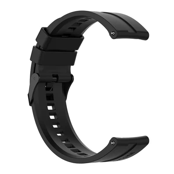 Силиконовый ремешок для Huawei Watch GT 3 46 мм с металлической застёжкой чёрного цвета