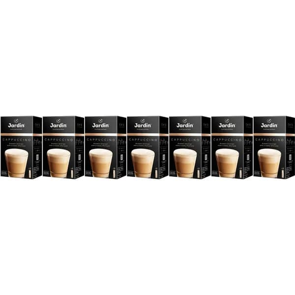 Кофейный напиток Jardin Cappuccino 3 в 1 растворимый 18 г х 8 шт, набор: 7 штук