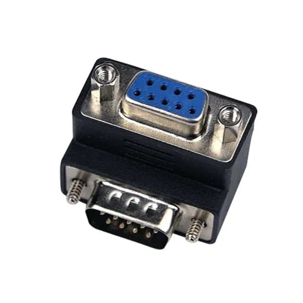(1 шт.) Угловой переходник для COM-порта RS232 DB9 (male to female), 90 градусов