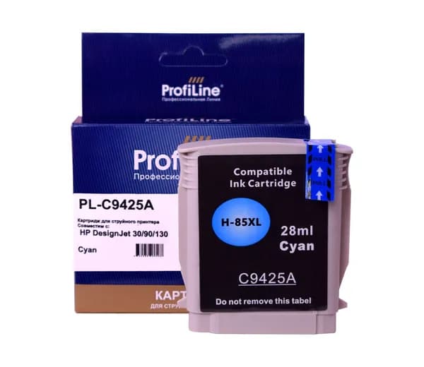 Картридж для струйного принтера HP 85 C9425A ProfiLine для HP DesignJet 30/90/130, цвет голубой