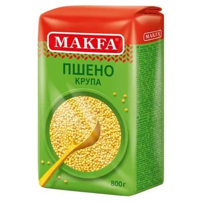 Крупа пшено Макфа шлифованное высший сорт, 800г
