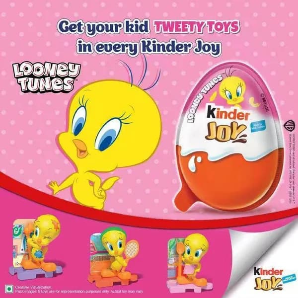 1 Kinder Surprise Твитти - шоколадные яйца сюрпризы с игрушкой - птичкой Твитти
