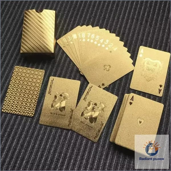 Карты Неоновые Игральные 54 Шт, / Подарочные Для Покера, Карточных Игр,водонепроница