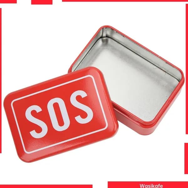 Мини SOS железный ящик, компактен и удобен, для активного отдыха на природе