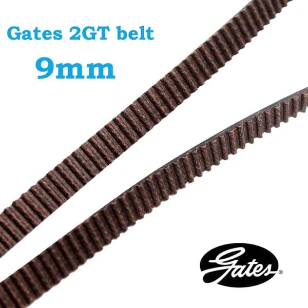 Открытый ремень GATES-LL-2GT-RF, ширина 9мм, 2 метра для 3D принтера.