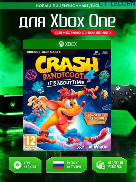 Игра Crash Bandicoot 4: It's About Time (Xbox One, Xbox Series, Русские субтитры)