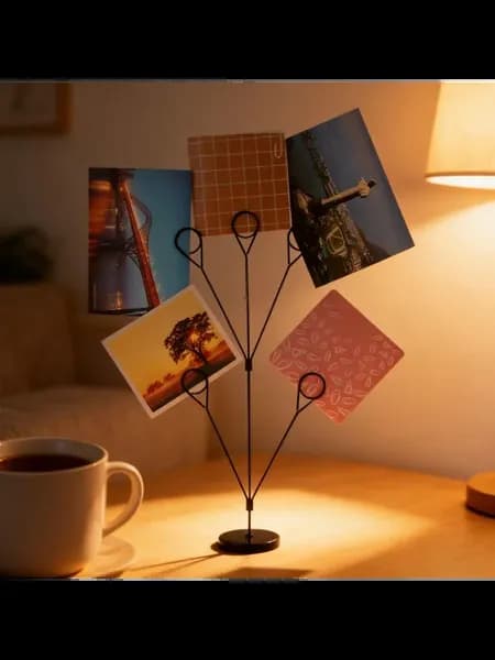 Металлическое фотодерево на 5 фотографий для офиса