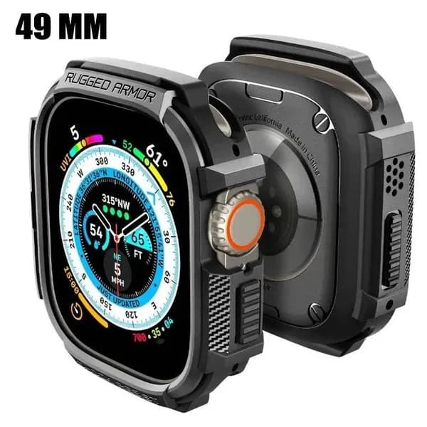 Прочный бронированный чехол-бампер для Apple Watch Series Ultra 2 9 8 7 SE 6 5 4 3, Защитный чехол для часов из ТПУ 49 мм 45 мм 44 мм