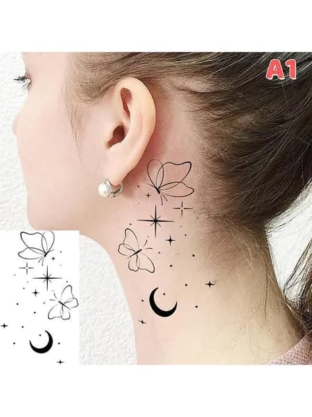 Маленькие наклейки для татуировок серии fresh butterfly