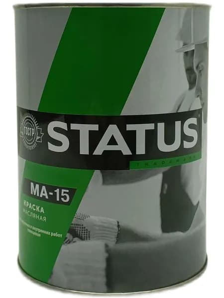 Краска МА-15 Радуга STATUS белая 0,8кг